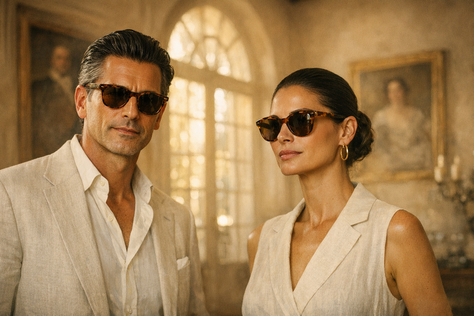 Couple portant des lunettes Casa Aldini